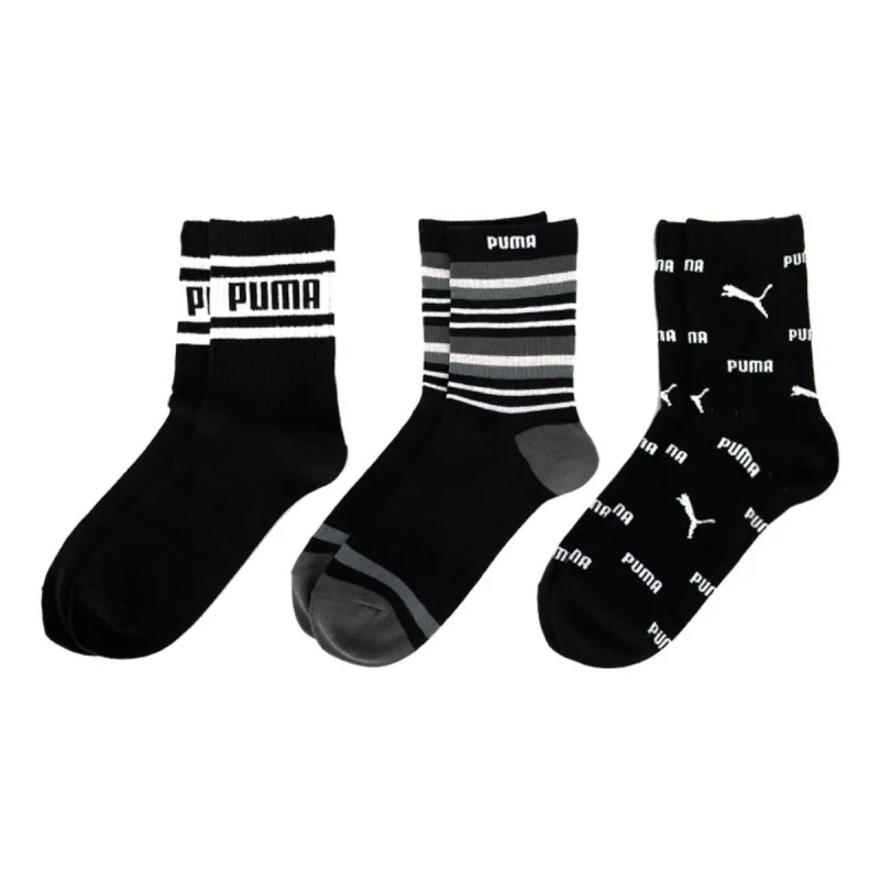 PUMA Casual Sock 3 Pack 'Black White' 935400-01 sold by KicksCrew