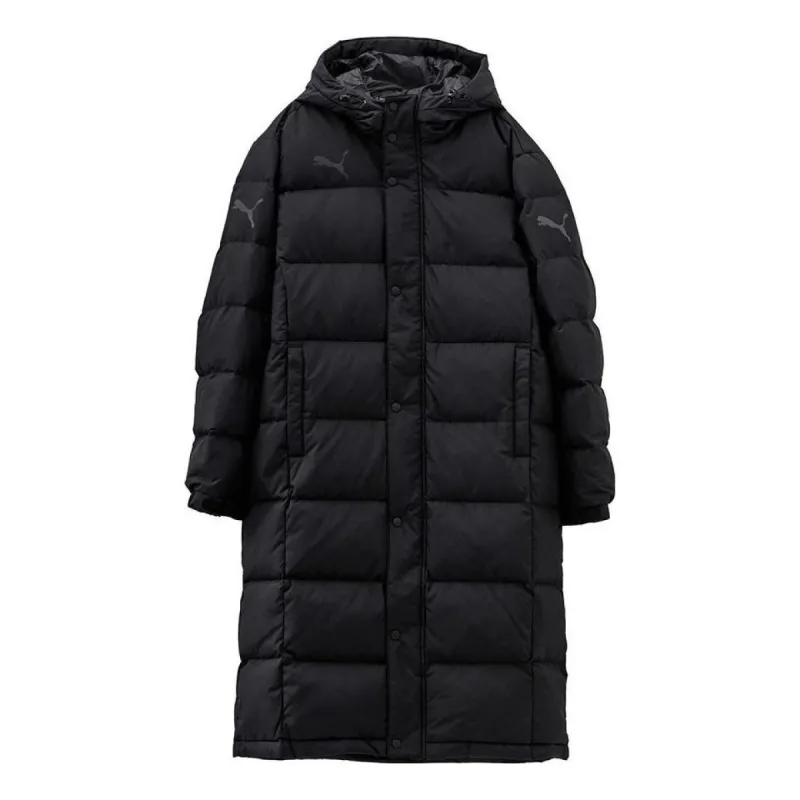 PUMA Long Down Jacket 'Black Grey' 932547-01 sold by KicksCrew