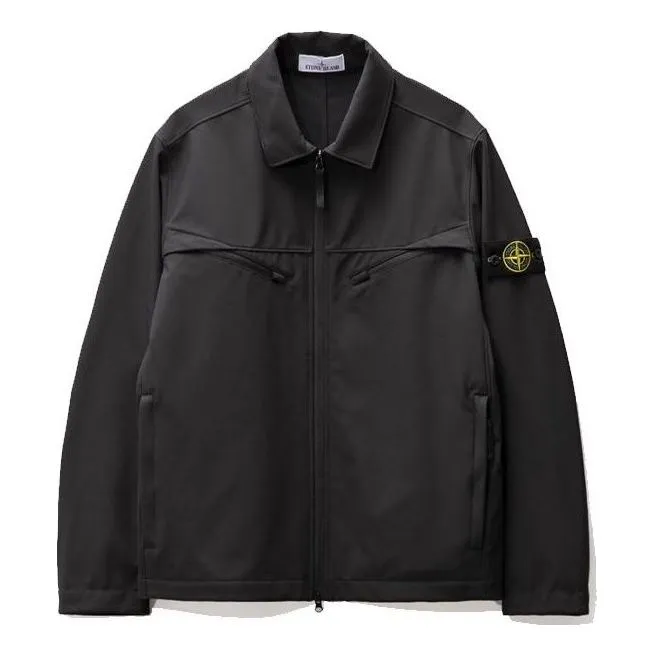 STONE ISLAND Light Soft Shell-R Jacket 'Black' 781541027-V0029 sold by KicksCrew