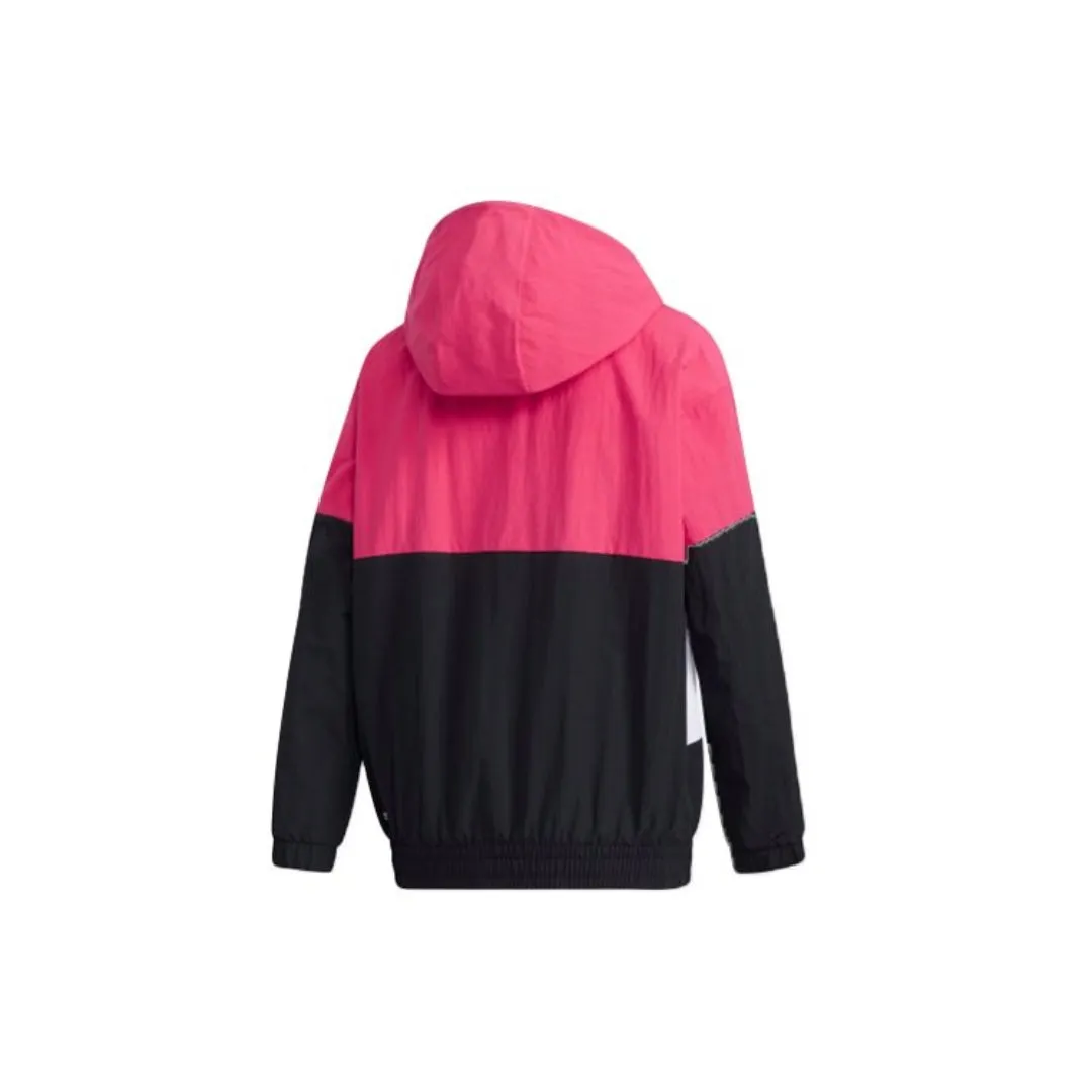 (WMNS) adidas Neo Windproof Hooded Jacket 'Pink White Black' GM2318 sold by KicksCrew product image thumbnail 2