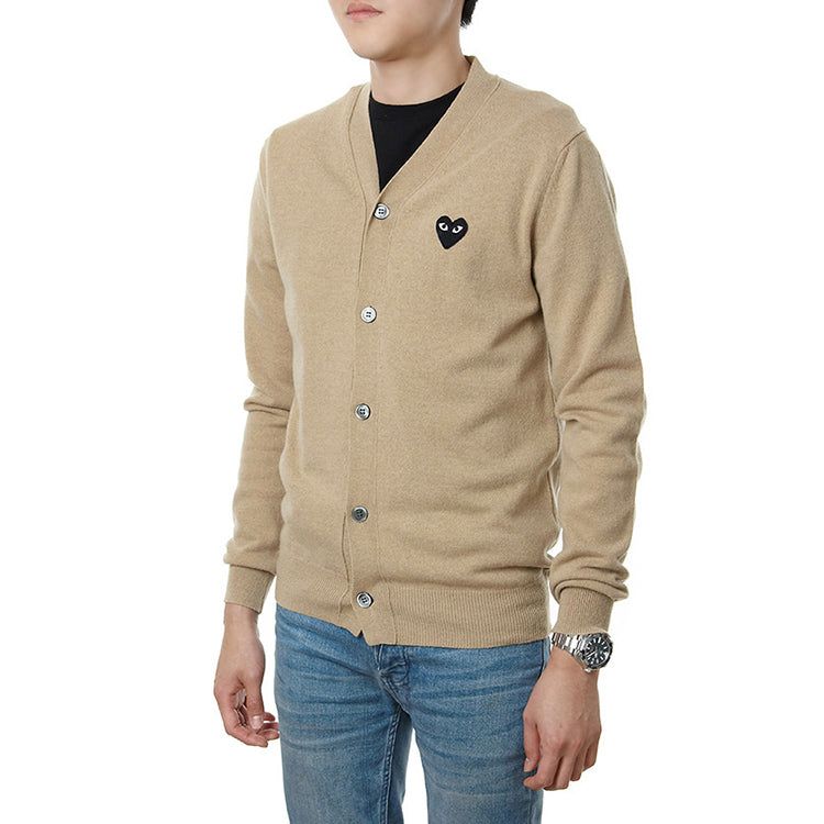 COMME des GARCONS PLAY Cardigan Black Emblem 'Beige' AZ-N024-051-3 sold by KicksCrew product image thumbnail 5