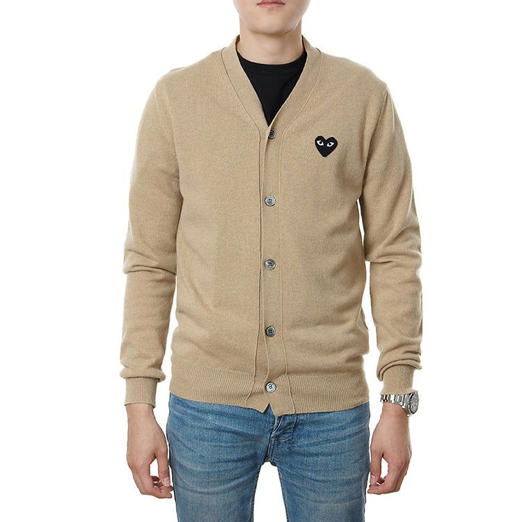COMME des GARCONS PLAY Cardigan Black Emblem 'Beige' AZ-N024-051-3 sold by KicksCrew product image thumbnail 3