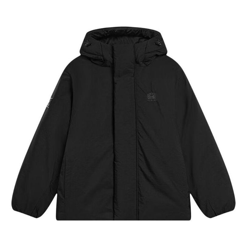 Li-Ning Chinese Culture Logo Quilted Jacket 'Black' AJMT097-2 sold by KicksCrew