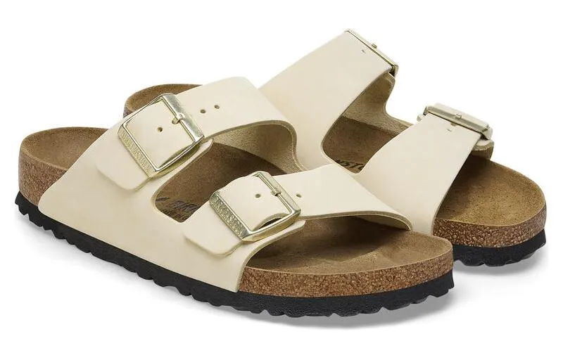 (WMNS) Birkenstock Arizona Nubuk Leather Sandals 'Ecru' 1026711 sold by KicksCrew product image thumbnail 3
