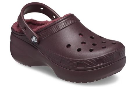 (WMNS) Crocs Classic Platform Lined Clogs 'Dark Cherry' 207938-6WD sold by KicksCrew