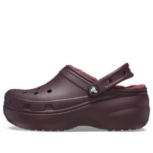 (WMNS) Crocs Classic Platform Lined Clogs 'Dark Cherry' 207938-6WD sold by KicksCrew