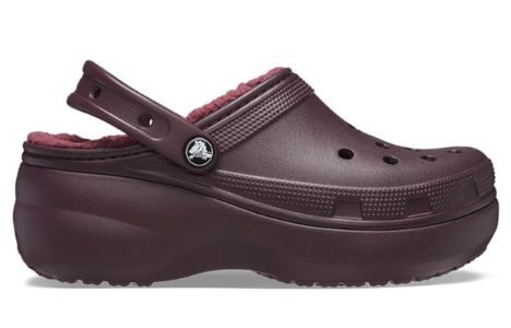 (WMNS) Crocs Classic Platform Lined Clogs 'Dark Cherry' 207938-6WD sold by KicksCrew