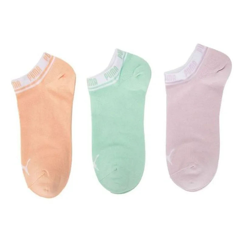 PUMA Sneaker Socks 3 Pack 'Green Purple Orange' 907777-10 sold by KicksCrew