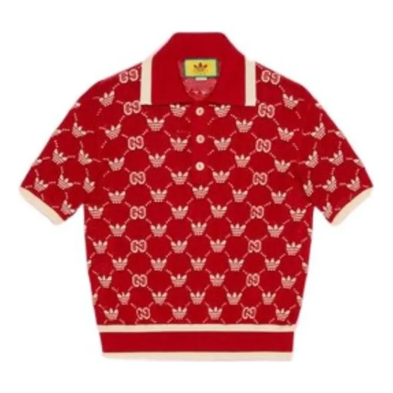 Gucci x adidas GG Trefoil Polo 'Red' 700473-XKCD0-6186 sold by KicksCrew