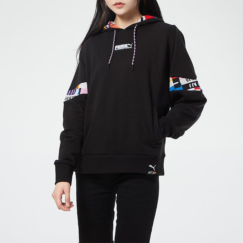 (WMNS) Puma International Hoodie 'Black White' 531351-01 sold by KicksCrew product image thumbnail 5