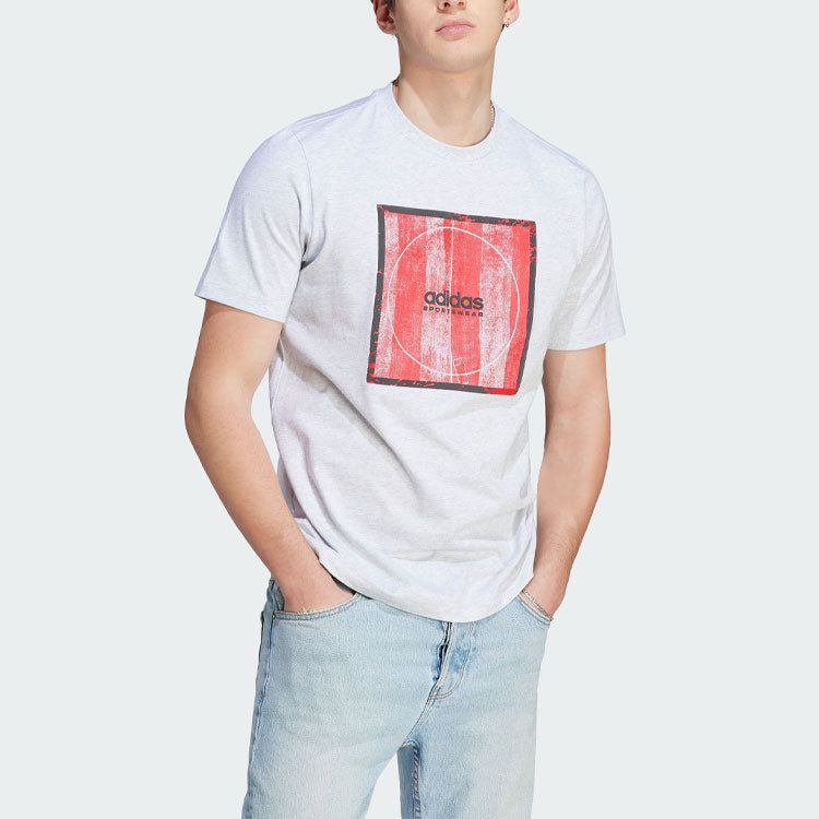 adidas Tiro Box Graphic T-Shirt 'Grey' II5878 sold by KicksCrew product image thumbnail 2