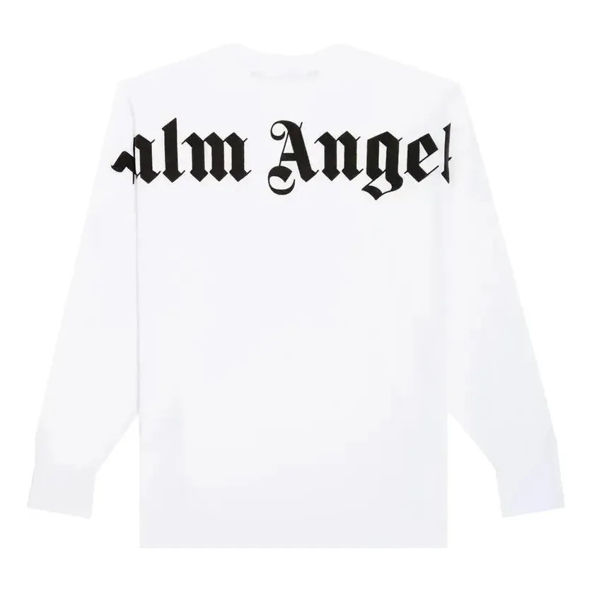 Palm Angels SS21 Classic Logo Over Long-Sleeve T-shirt 'White Black' PMAB001R21JER0010110 sold by KicksCrew product image thumbnail 2