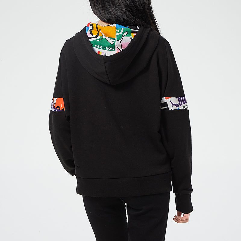(WMNS) Puma International Hoodie 'Black White' 531351-01 sold by KicksCrew product image thumbnail 4