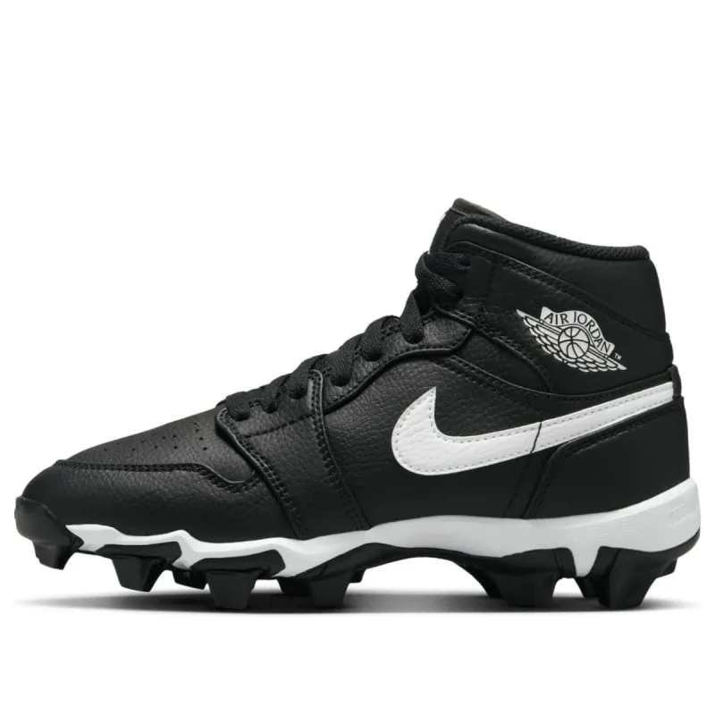 (GS) Air Jordan 1 Mid Cleat 'Black White' HF6883-001 sold by KicksCrew