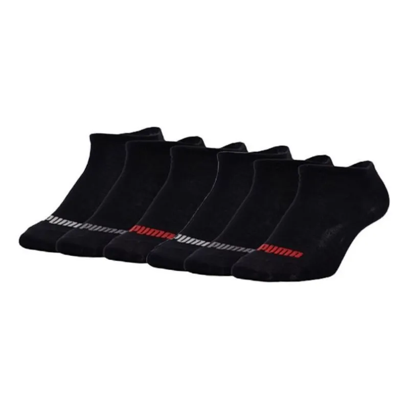 PUMA Logo Lingerie Socks 'Black Red White Grey' 907131-02 sold by KicksCrew