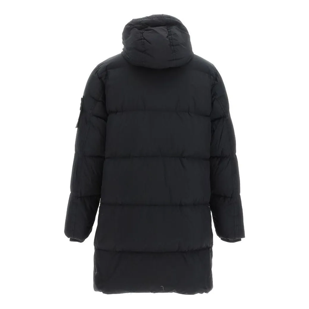 STONE ISLAND Crinkle Reps Hooded Down Long Jacket 'Black' 791570323-V0029 sold by KicksCrew product image thumbnail 2