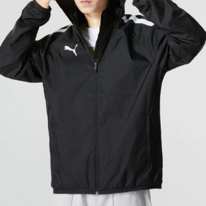 Puma Team Liga All Weather Jacket Logo 'Black' 657245-03 sold by KicksCrew