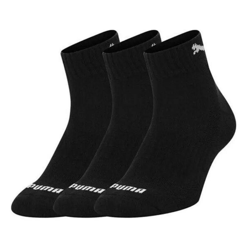 PUMA Quarter Sock 3 Pairs 'Black White' 906965-01 sold by KicksCrew
