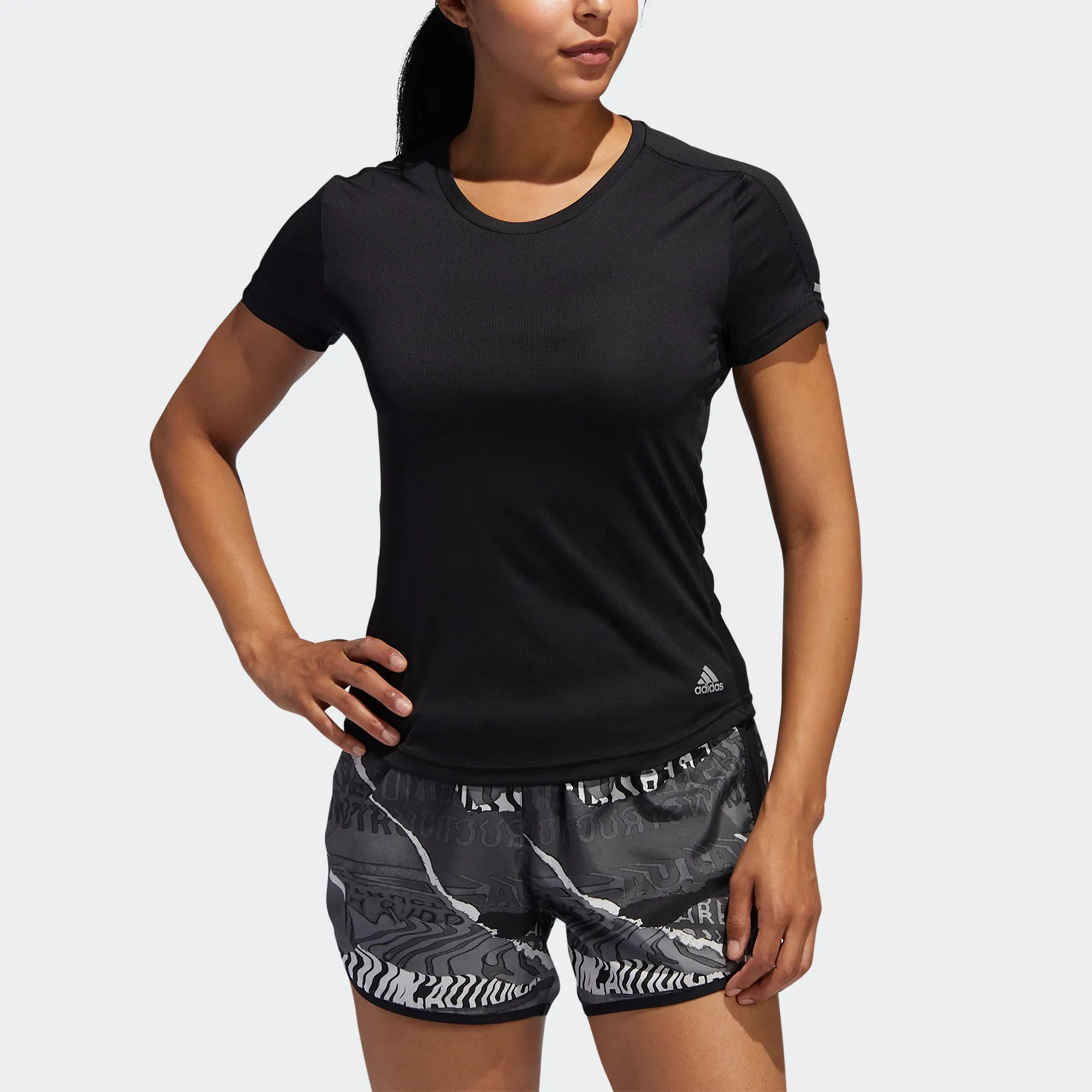(WMNS) adidas Run It T-Shirt Asia Sizing 'Black' FL7802 sold by KicksCrew product image thumbnail 3