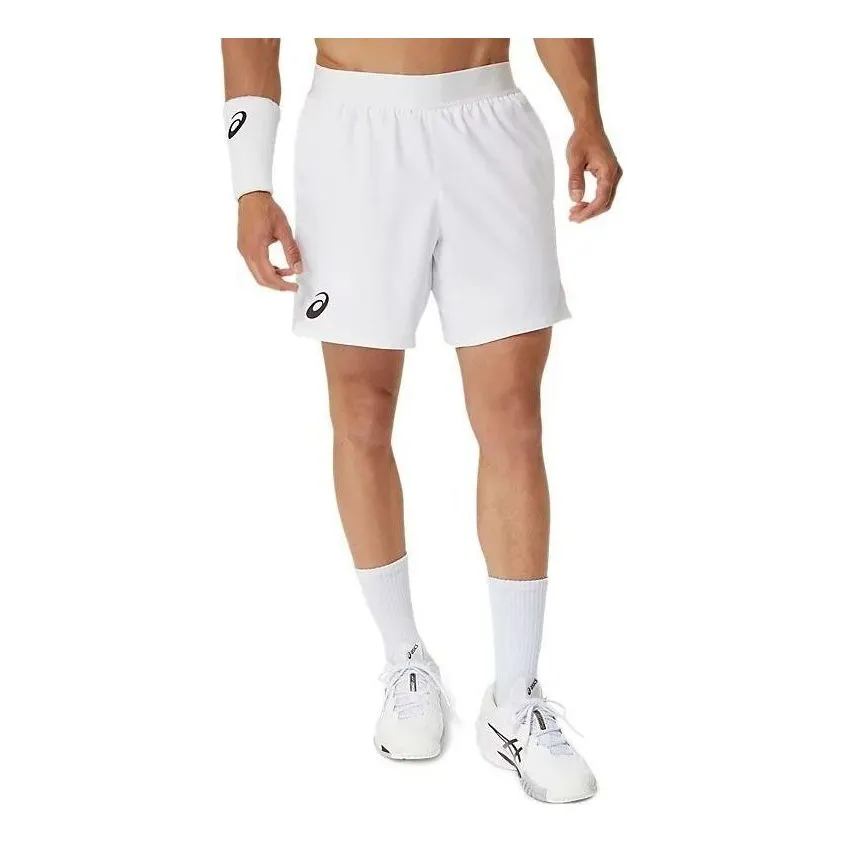ASICS Logo Shorts 'White' 2041A285-100 sold by KicksCrew
