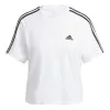 (WMNS) adidas Essentials 3-Stripes Single Jersey Crop Top Asia Sizing 'White' HR4915 sold by KicksCrew