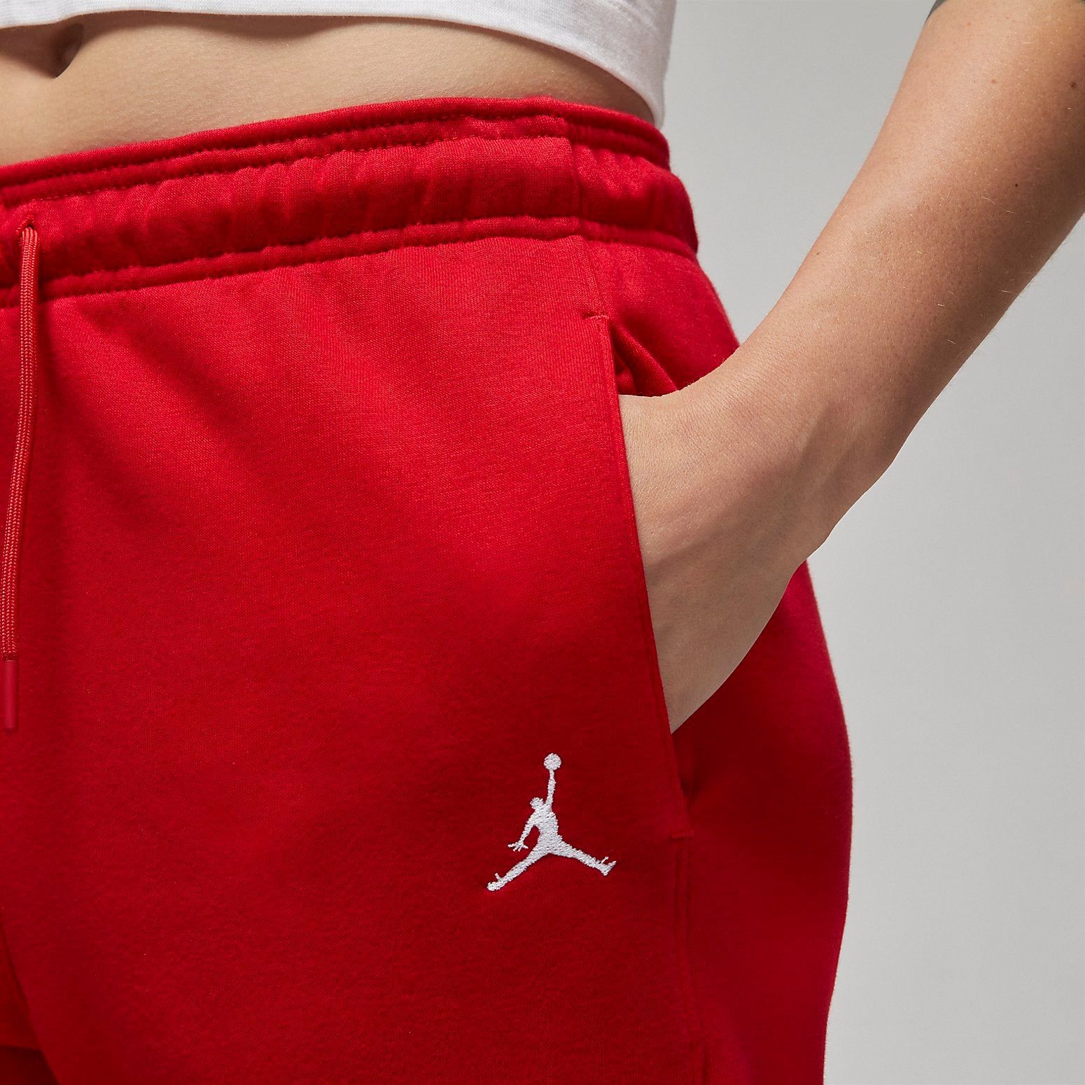 (WMNS) Air Jordan Brooklyn Fleece Pants 'Red' FN4494-687 sold by KicksCrew product image thumbnail 2