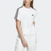 (WMNS) adidas Essentials 3-Stripes Single Jersey Crop Top Asia Sizing 'White' HR4915 sold by KicksCrew