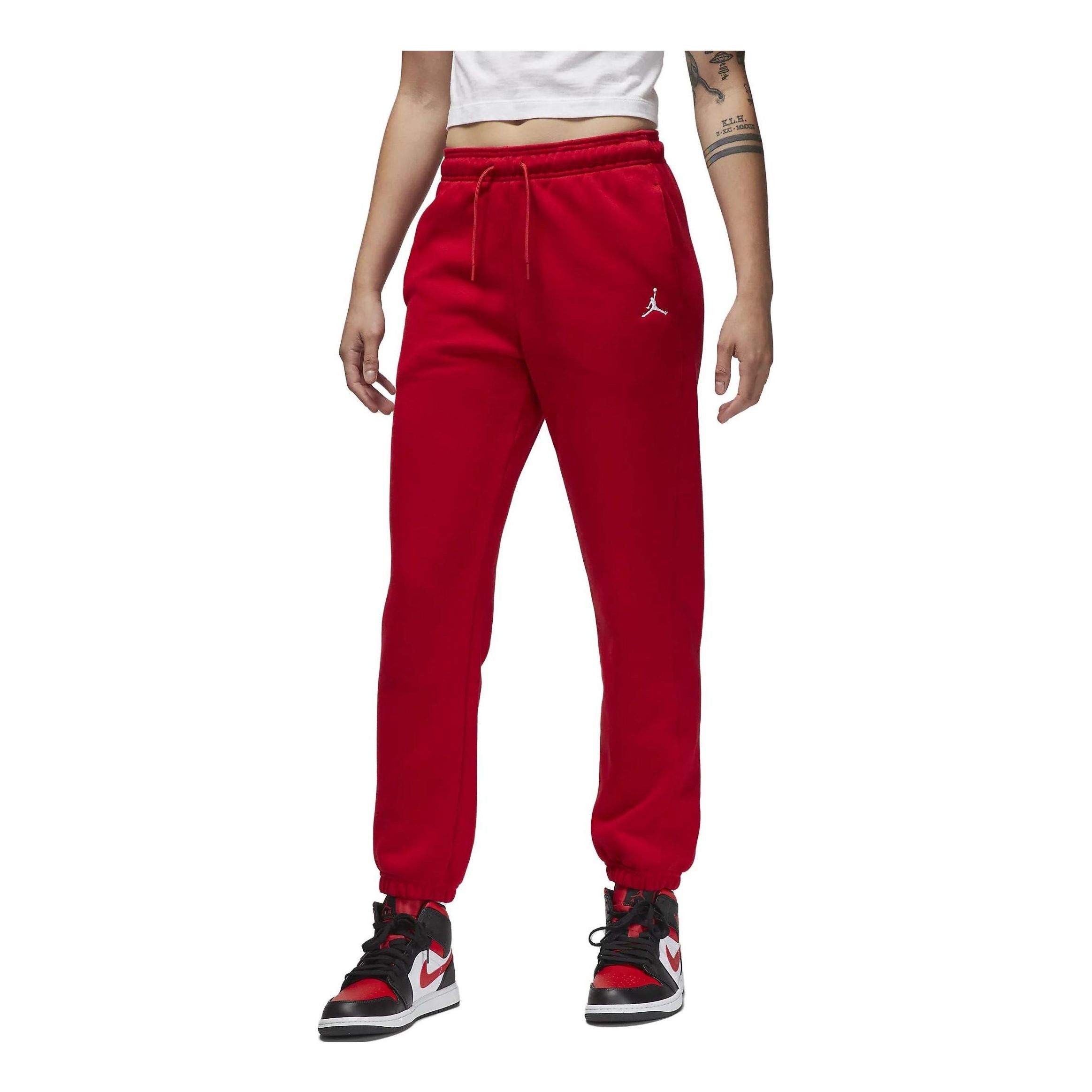 (WMNS) Air Jordan Brooklyn Fleece Pants 'Red' FN4494-687 sold by KicksCrew
