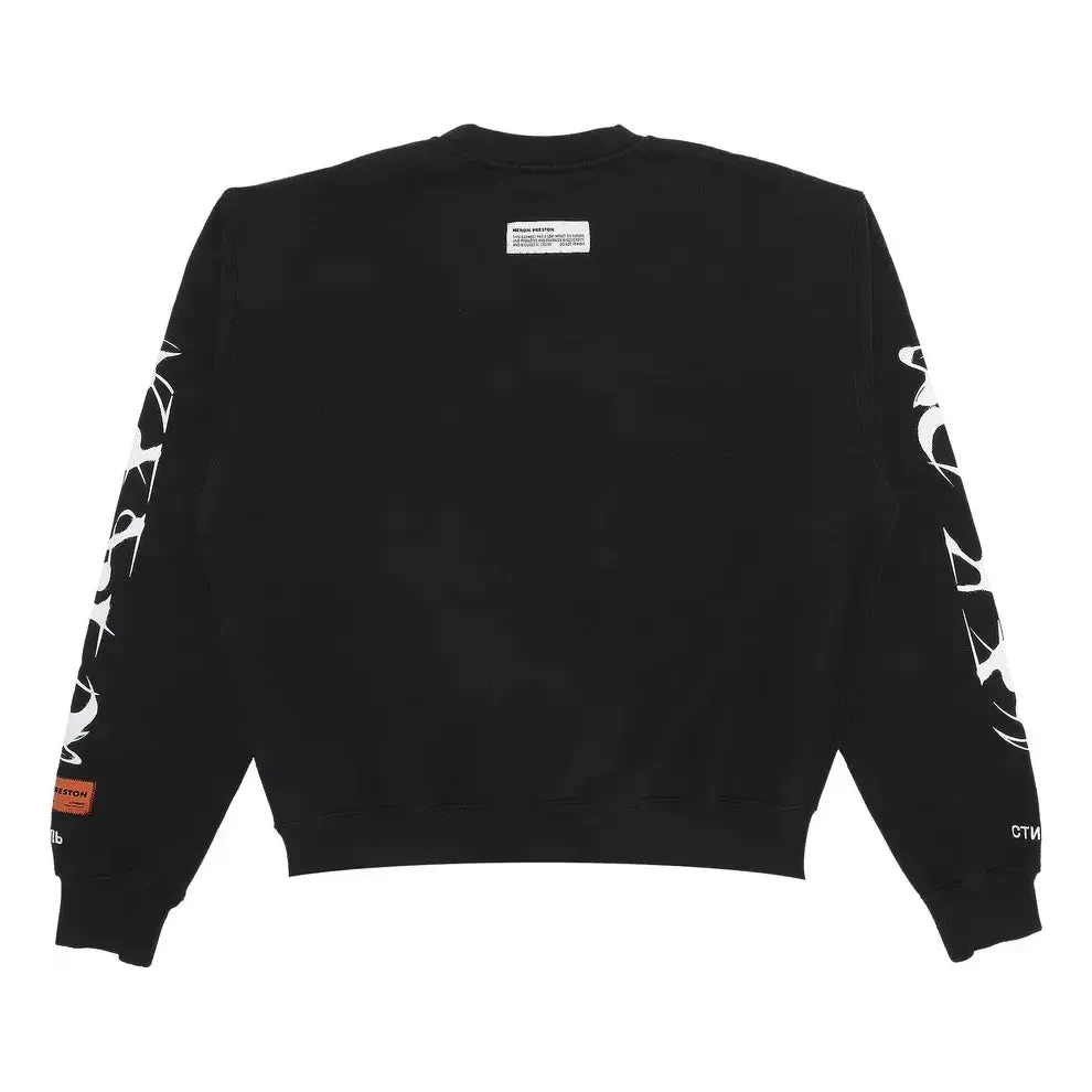 HERON PRESTON HP Brush Crewneck Sweatshirt 'Black White' HMBA016F21JER0051001 sold by KicksCrew product image thumbnail 2