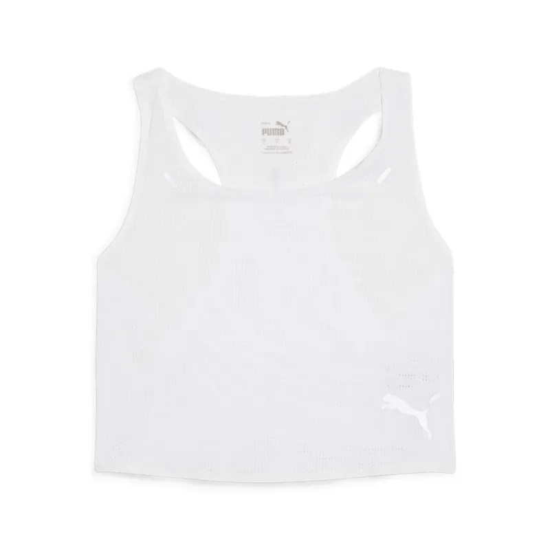 (WMNS) PUMA RUN ULTRASPUN Running Crop Top 'White' 525060-02 sold by KicksCrew