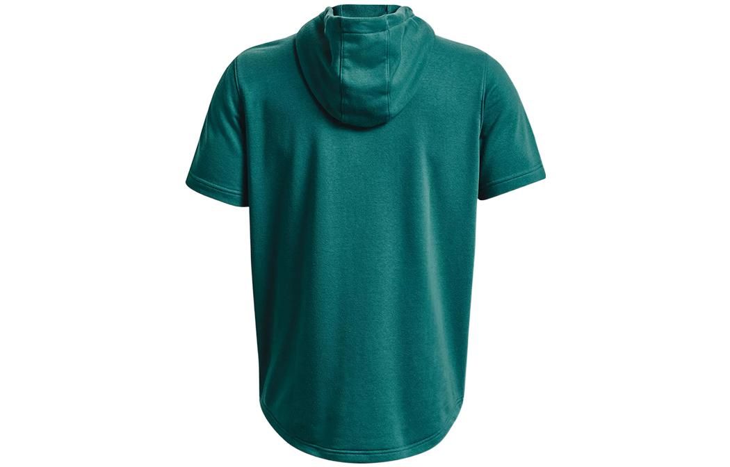 Under Armour Project Rock Terry Short Sleeve Hoodie 'Teal' 1378019-722 sold by KicksCrew product image thumbnail 2