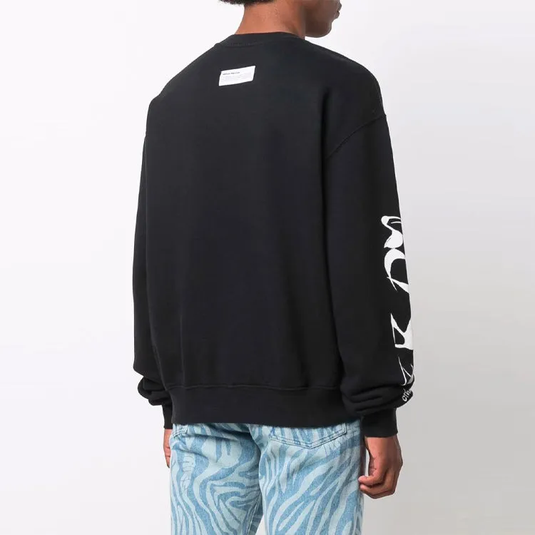 HERON PRESTON HP Brush Crewneck Sweatshirt 'Black White' HMBA016F21JER0051001 sold by KicksCrew product image thumbnail 4