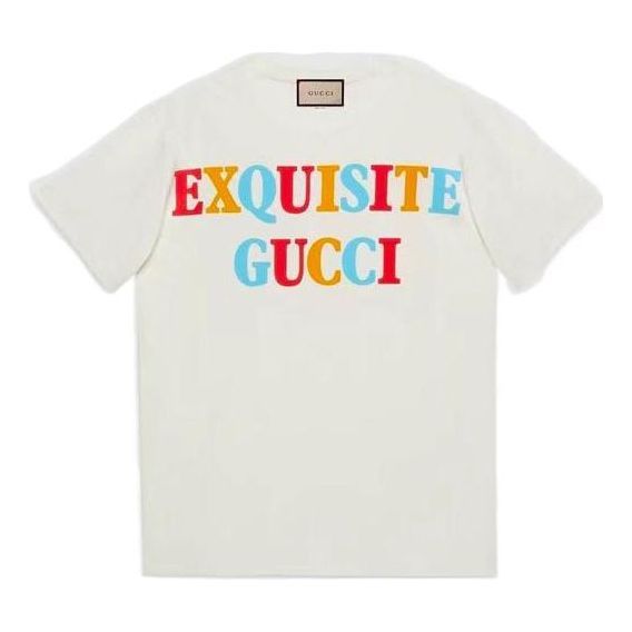 (WMNS) GUCCI T-Shirt 'Off White' 717422-XJEXG-9095 sold by KicksCrew