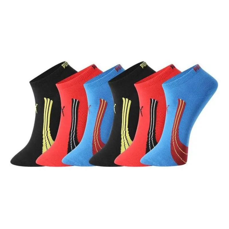 PUMA Sport Invisible Socks 3 Pack 'Black Red Orange Blue' 701223995-001 sold by KicksCrew