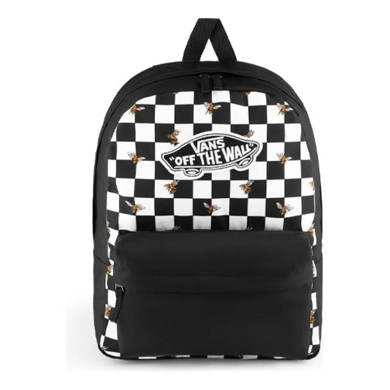 Vans Realm Bee Checkerboard Backpack 'Black White' VN0A3UI6YZT sold by KicksCrew