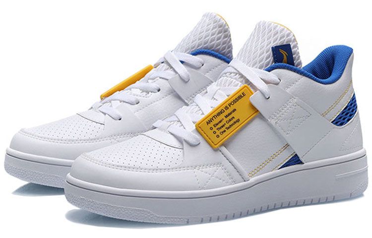 Li-Ning Classic Skateboarding Low 'White Blue Yellow' AGBP061-2 sold by KicksCrew product image thumbnail 4