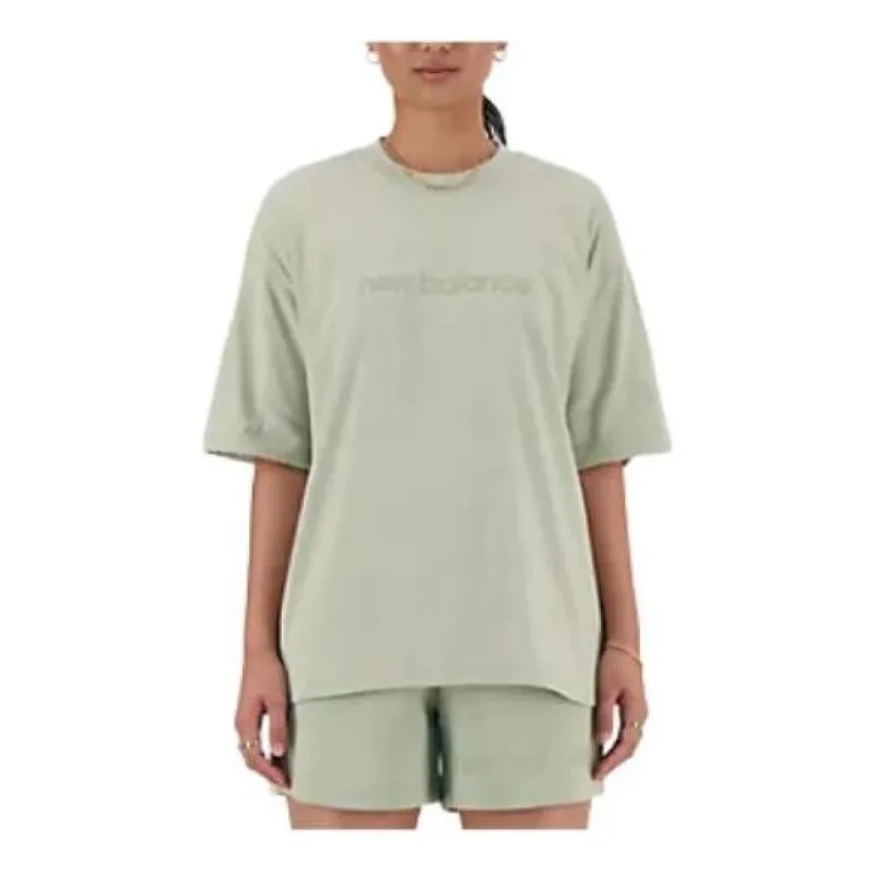 (WMNS) New Balance Hyper Density Jersey Oversized T-Shirt 'Olivine' WT41555O-VN sold by KicksCrew