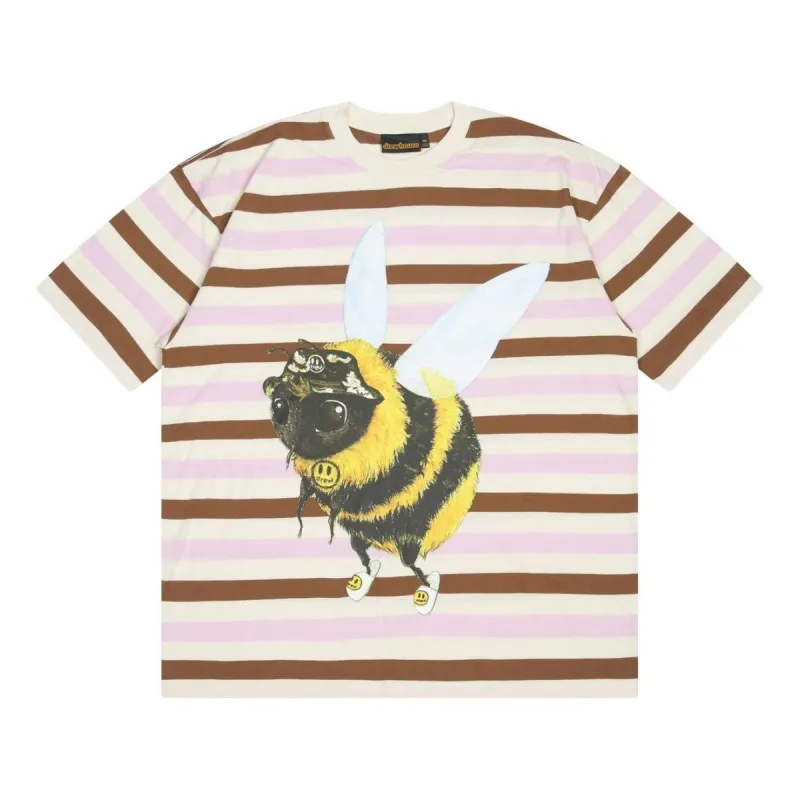 Drew House Bizzy T-shirt 'Brown Stripe' DR-SS22-897 sold by KicksCrew