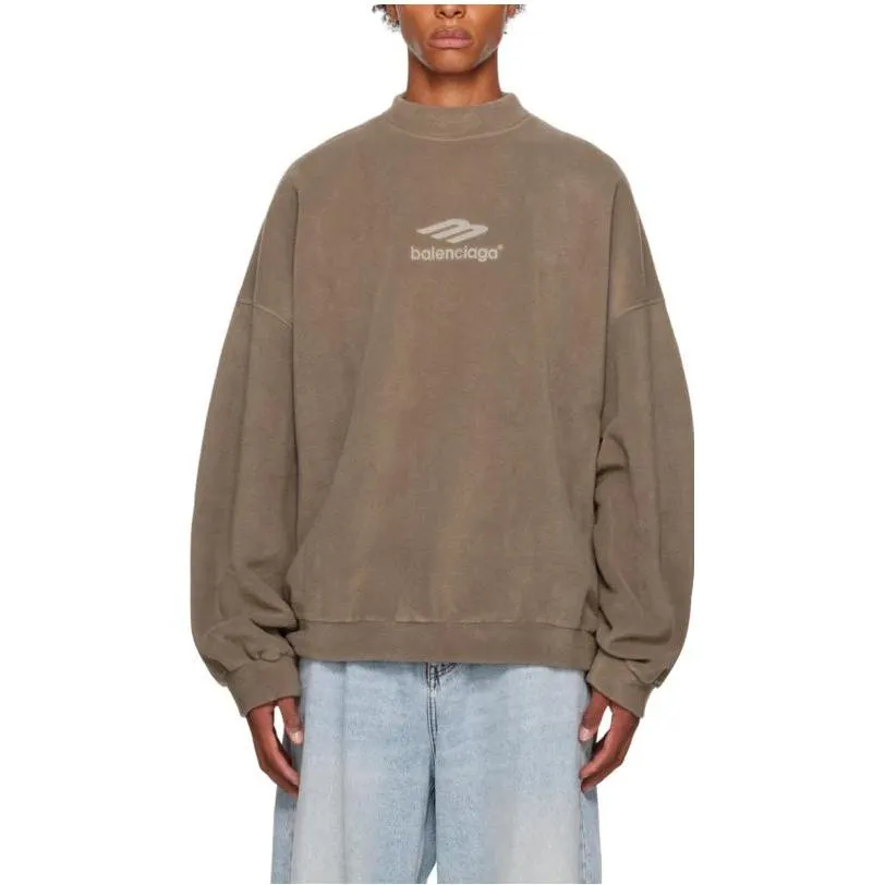 Balenciaga 3B Sports Icon Sweatshirt 'Khaki' 697975TMVA77183 sold by KicksCrew product image thumbnail 3