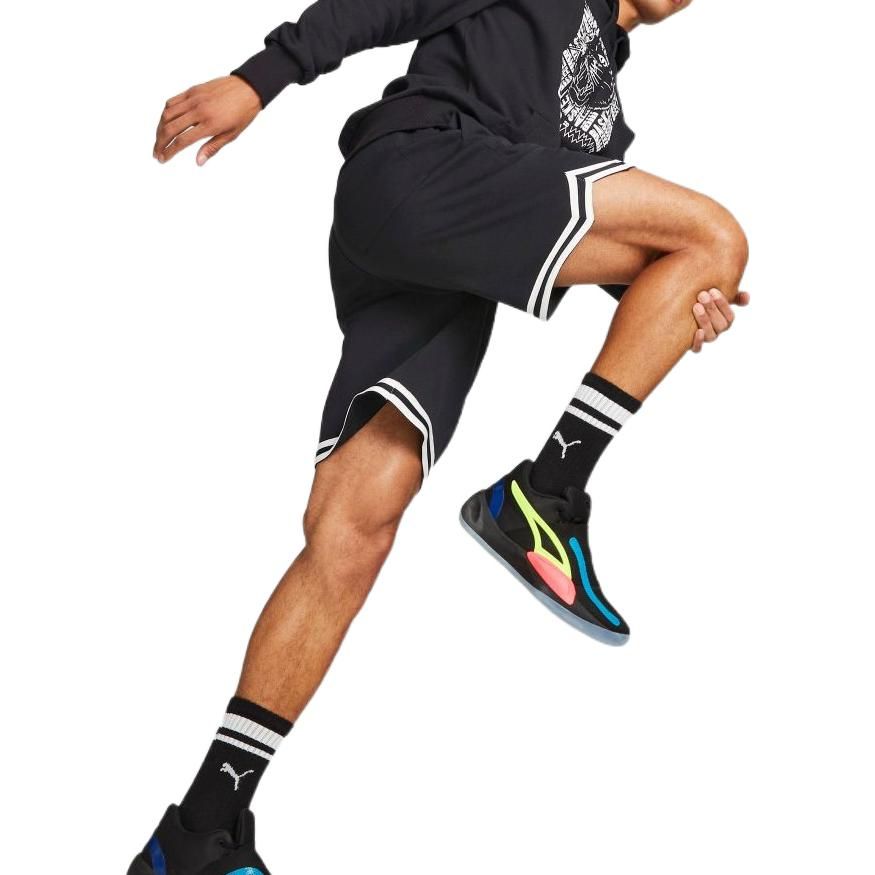 Puma Logo Automatic Basketball Shorts 'Black' 536134-01 sold by KicksCrew product image thumbnail 3