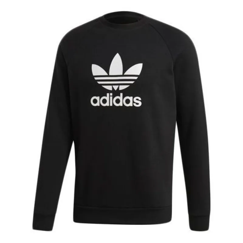 adidas originals Trf Flc Crew Sports Pullover Black EH6513 sold by KicksCrew