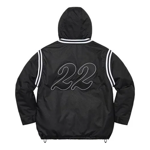 Supreme x Mitchell & Ness Quilted Sports Jacket 'Black White' SUP-SS22-627 sold by KicksCrew product image thumbnail 2