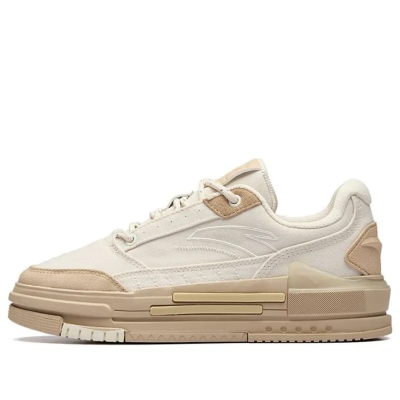 (WMNS) ANTA Leather Casual Skate Shoes 'White Brown' 922218065-3 sold by KicksCrew