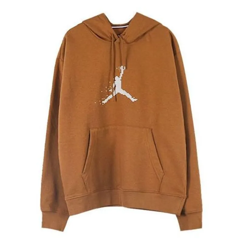 Air Jordan Essentials Holiday Fleece Pullover Hoodie 'Light British Tan Sail' FD7466-281 sold by KicksCrew