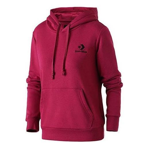 (WMNS) Converse Star Chevron Embroidered Pullover Hoodie 'Dark Red' 10008923-A08 sold by KicksCrew