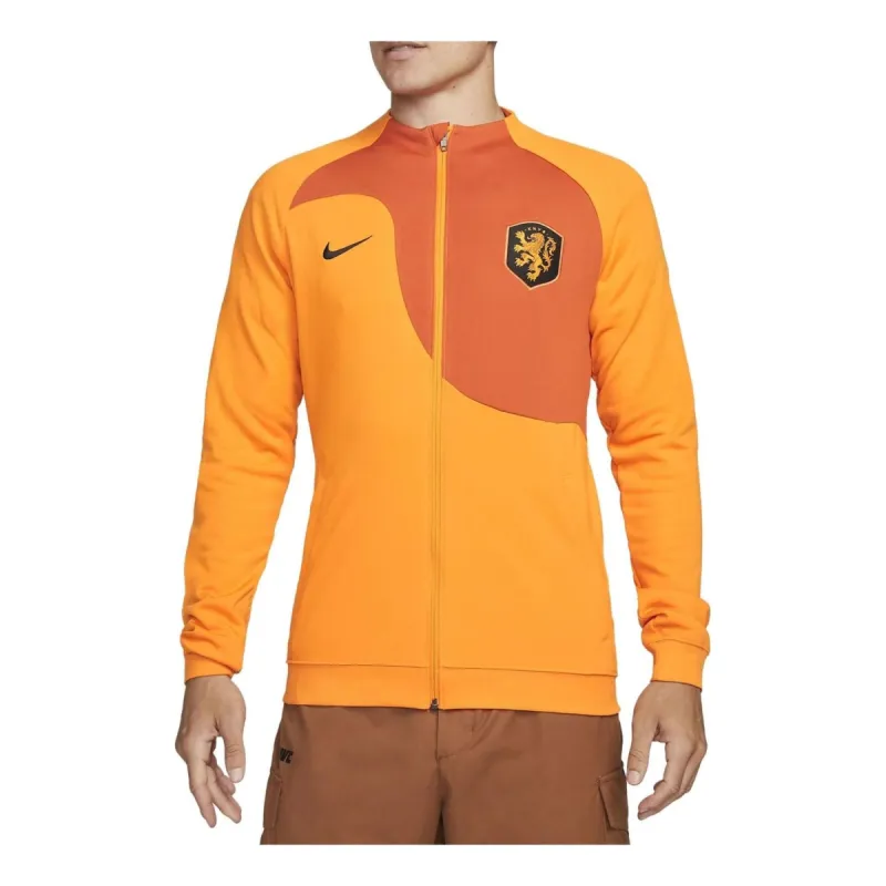 Nike 2022-23 Holland Academy Pro Knit Football Jacket 'Orange' DN1056-833 sold by KicksCrew