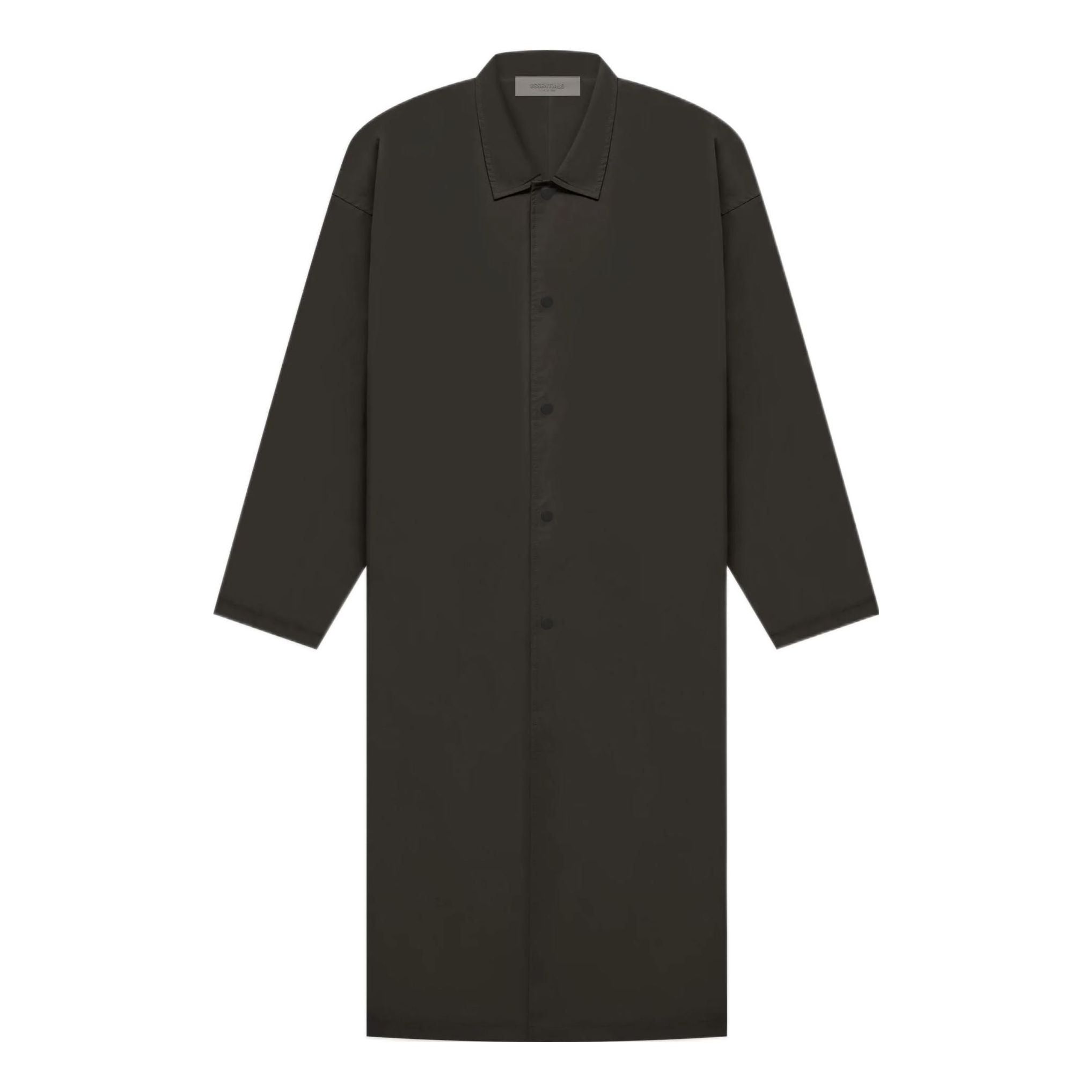 Fear of God Essentials FW22 Long Coat 'Off Black' FOG-FW22-852 sold by KicksCrew