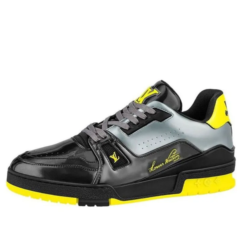 LOUIS VUITTON Trainers 'Black Yellow Silver' 1A9JTM sold by KicksCrew