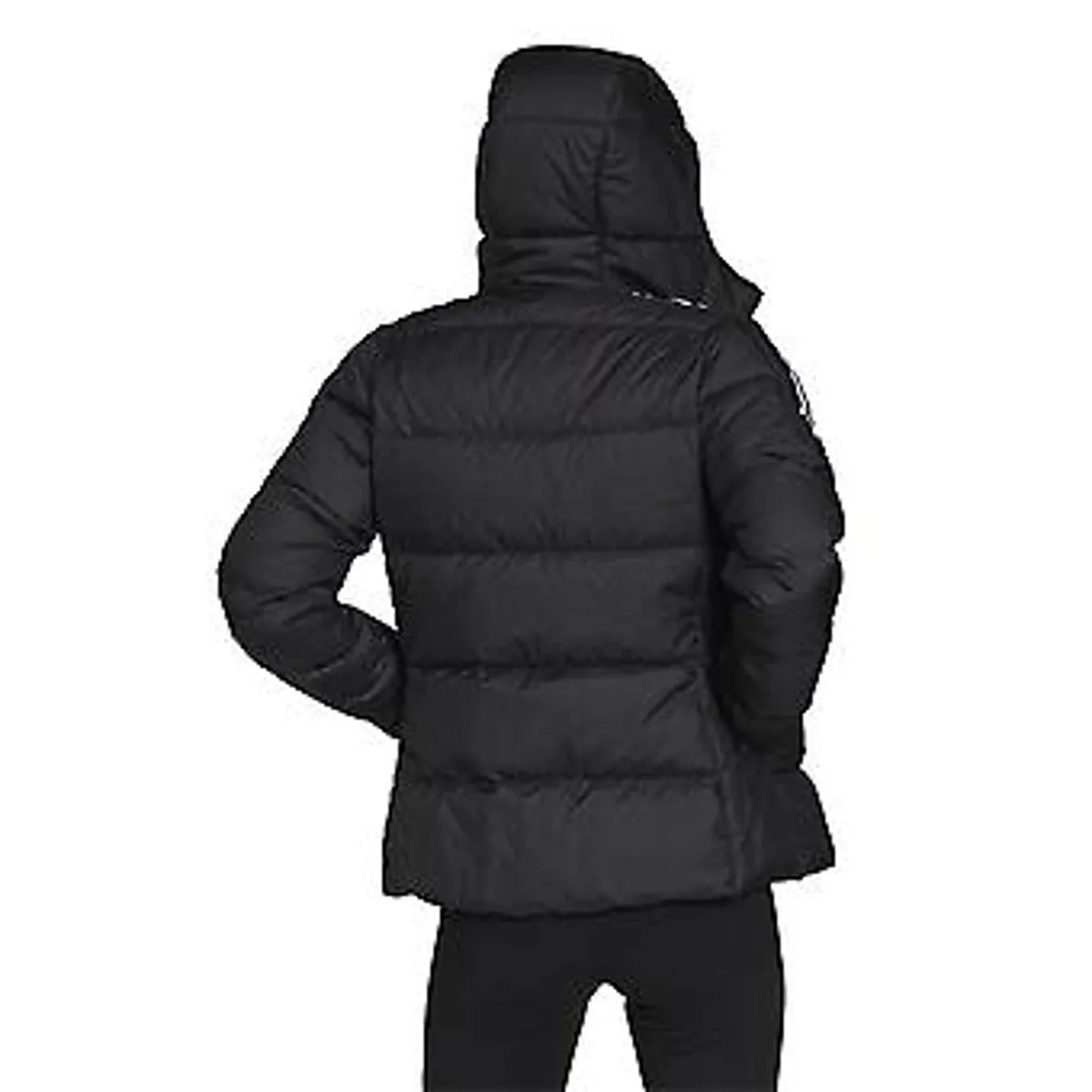 (WMNS) adidas Essentials Midweight Down Hooded Jacket 'Black' GT9175 sold by KicksCrew product image thumbnail 3