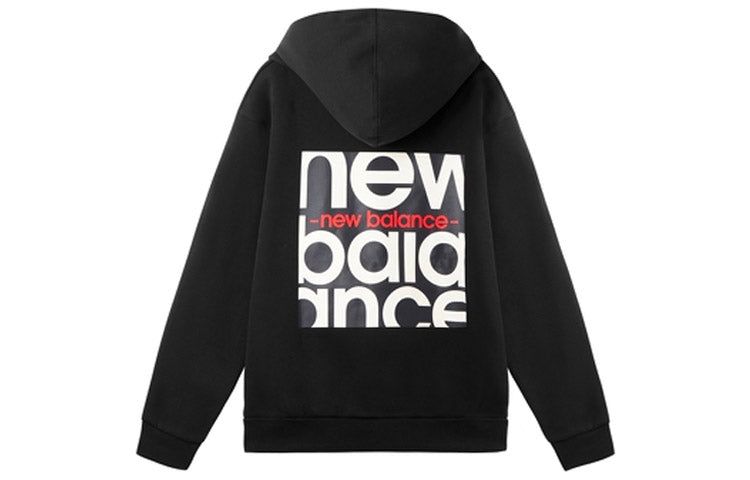 New Balance Logo Print Hoodie 'Black White' AMT11308-BK sold by KicksCrew product image thumbnail 2